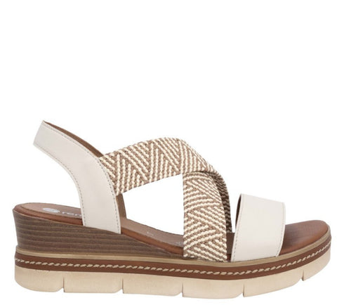 Sandale casual, dama, REMONTE SOFT, D2L54-60 bej, piele ecologica